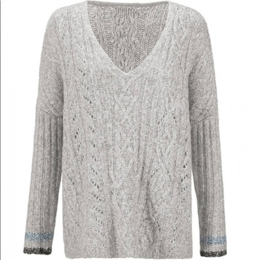 Cabi Horizon Pullover Oversized Cable Knit Sweater